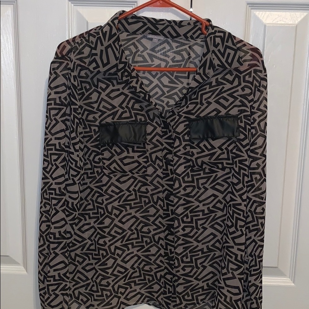 Medium black sheer blouse